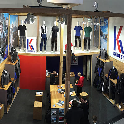 Messekonzept für Kübler Workwear für BAU in München
